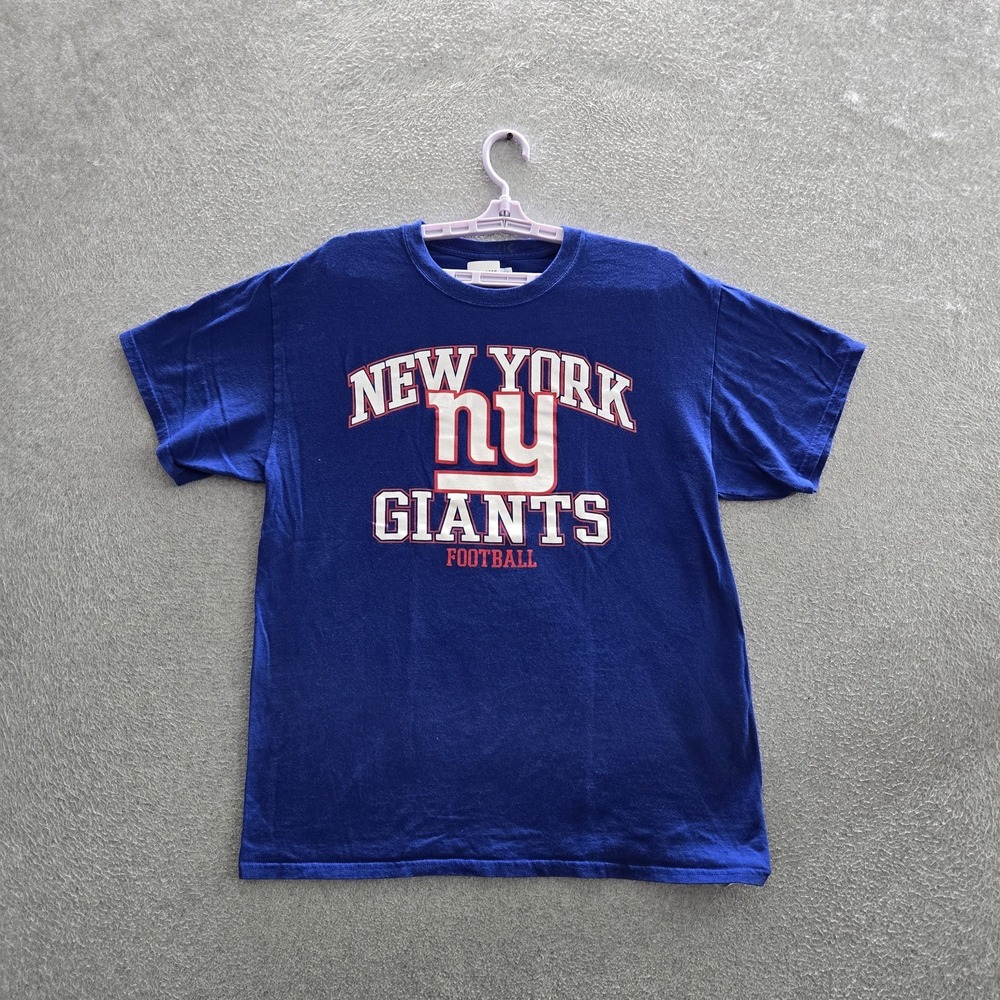 New York Giants Men Shirt L Blue NFL Team Apparel‎ Graphic Sports Fan Tee Logo